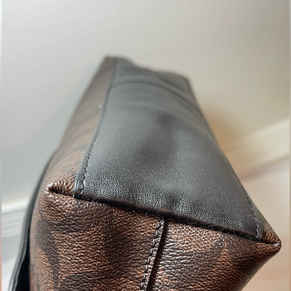 Coach Two-Tone Black and Brown Messenger Bag - Picture 11 of 14